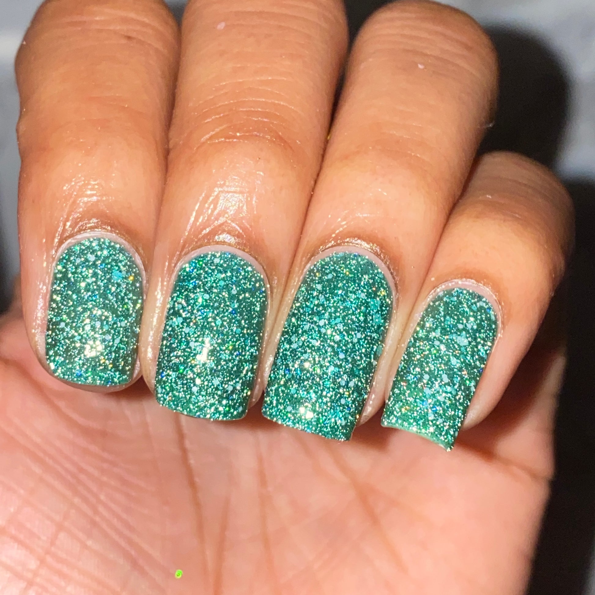 Snore Monster - Snooze Collection - Forest Green Reflective Glitter Nail Polish - Dam