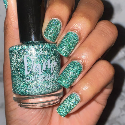Snore Monster - Snooze Collection - Forest Green Reflective Glitter Nail Polish - Dam