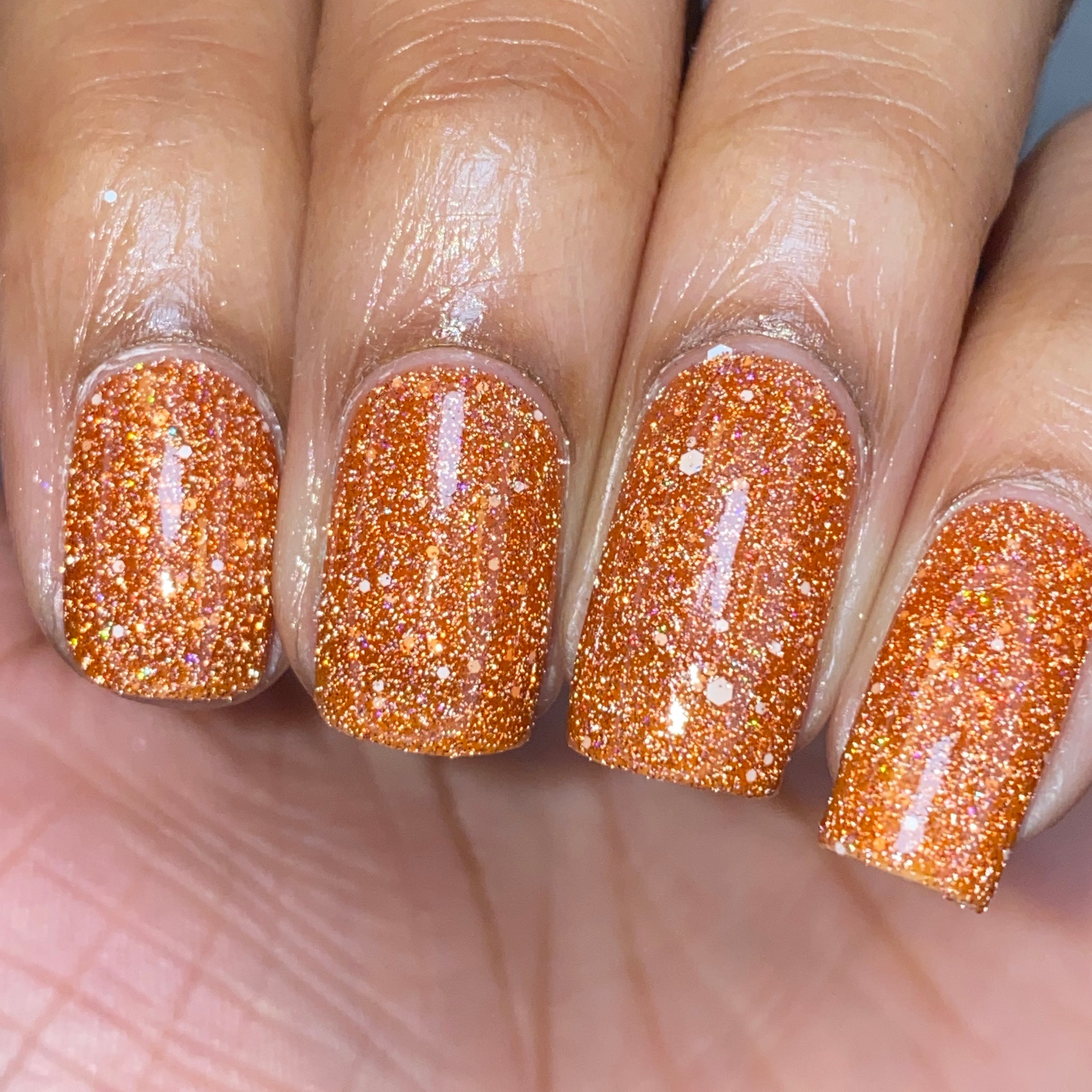 Five More Minutes - Snooze Collection - Copper Reflective Glitter Nail Polish - Dam