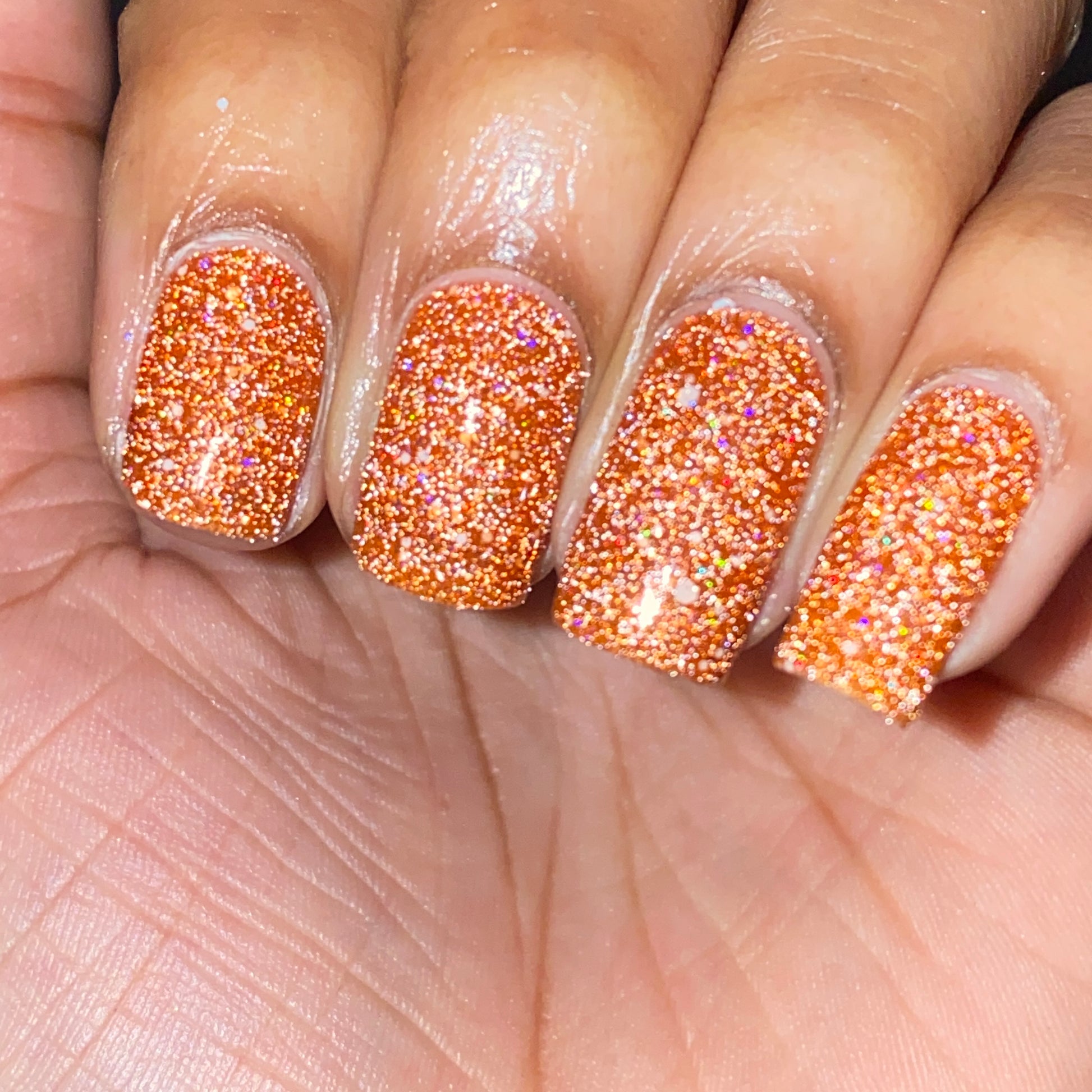 Five More Minutes - Snooze Collection - Copper Reflective Glitter Nail Polish - Dam