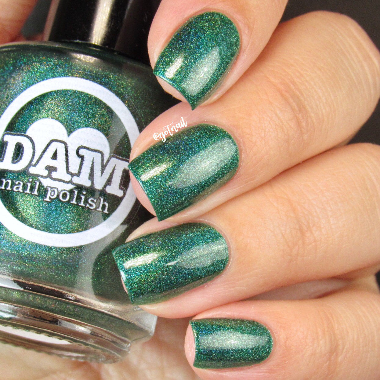 Emerald - Green Holographic Polish - Gemstone Collection Pt. 2 - Dam Nail Polish