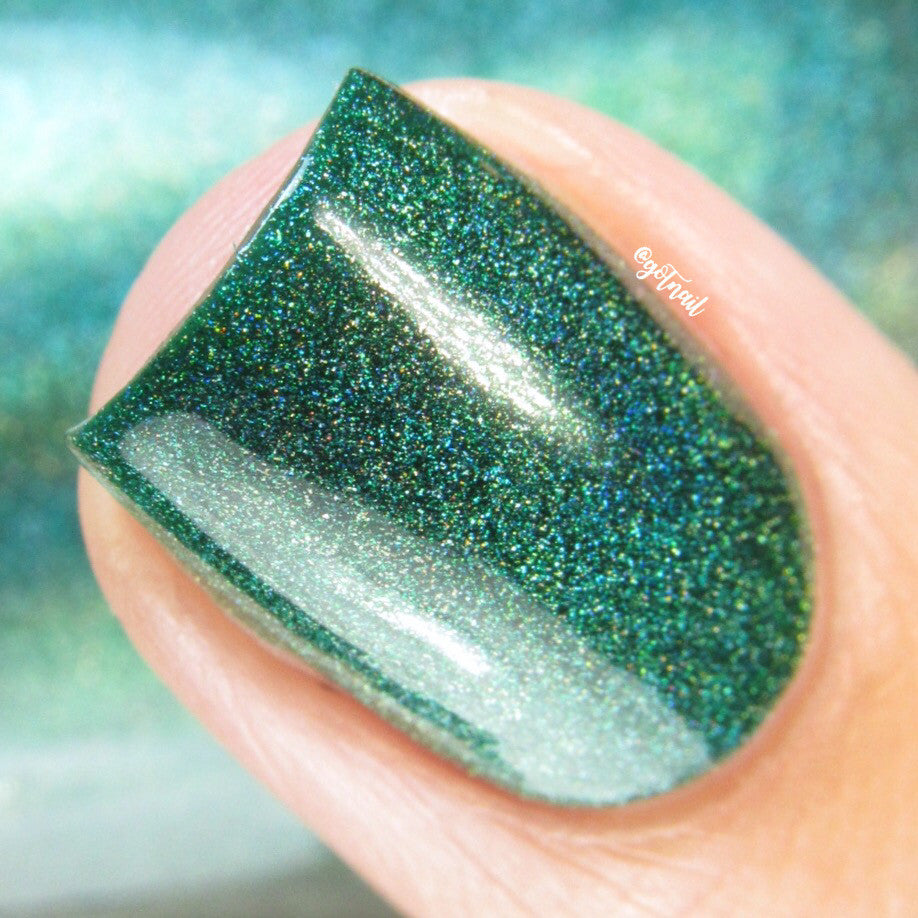 Emerald - Green Holographic Polish - Gemstone Collection Pt. 2 - Dam Nail Polish