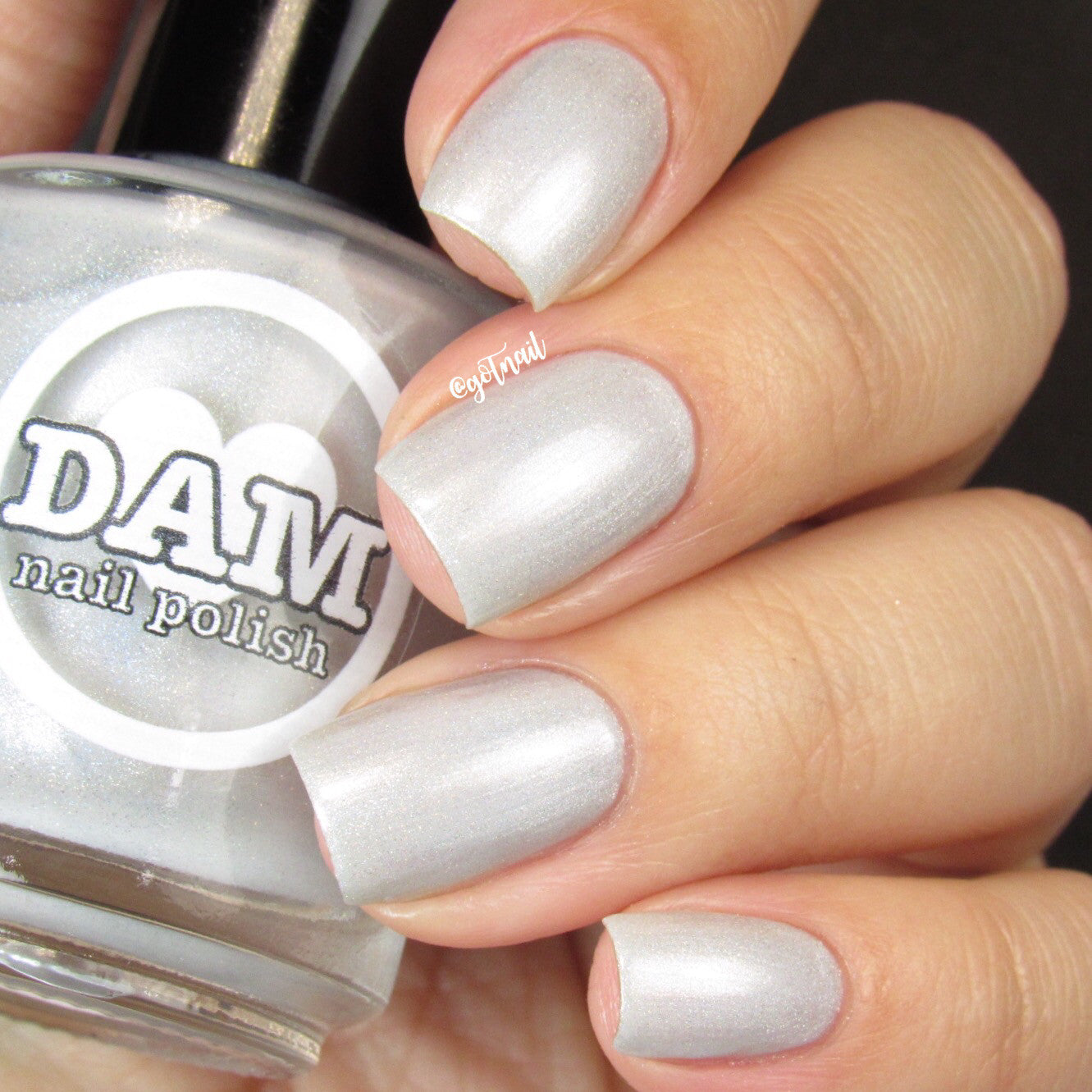 Pearl - Pearl White Holographic Polish - Gemstone Collection Pt. 2 - Dam Nail Polish