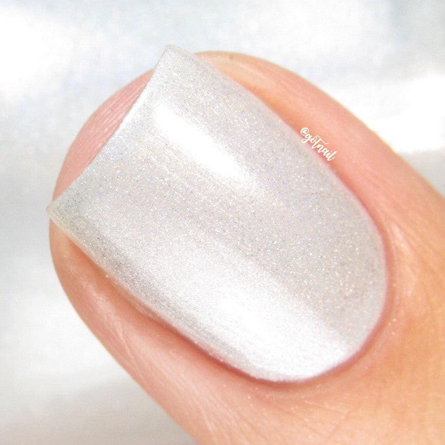 Pearl - Pearl White Holographic Polish - Gemstone Collection Pt. 2 - Dam Nail Polish