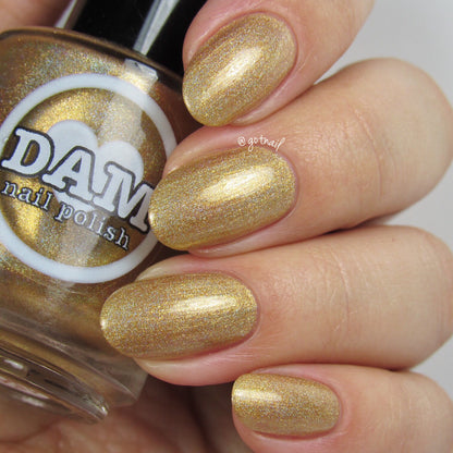 Holo Can You Gold? - Gold Holographic Nail Polish - Dam Nail Polish
