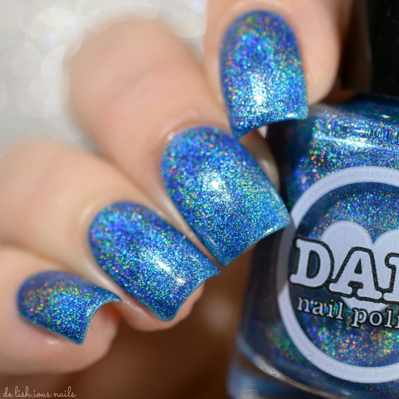 Aquamarine - Blue Holographic Polish - Gemstone Collection Pt. 1 - Dam Nail Polish