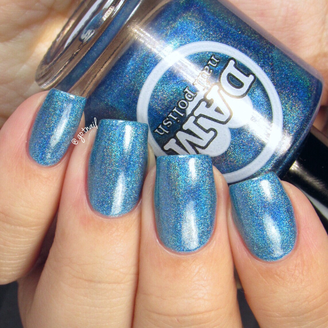 Aquamarine - Blue Holographic Polish - Gemstone Collection Pt. 1 - Dam Nail Polish