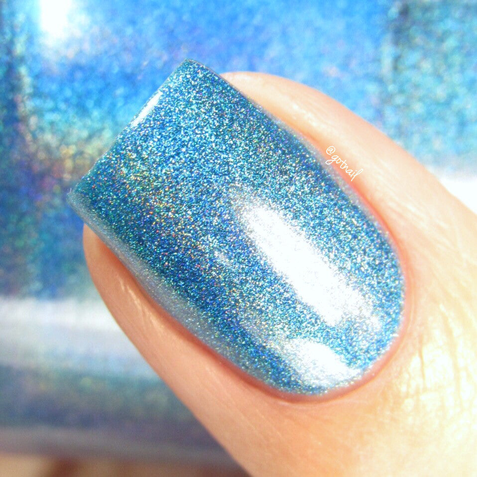 Aquamarine - Blue Holographic Polish - Gemstone Collection Pt. 1 - Dam Nail Polish