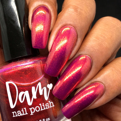 Jingle Berries - Red Shimmer Nail Polish - Polish of the Month - Nov 2022