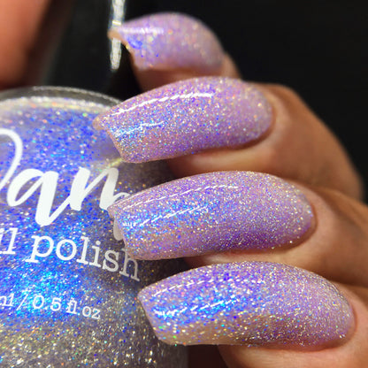 Love Lots - Blurple Purple Shimmer - Silver Reflective Glitter Nail Polish - Life is Short Collection