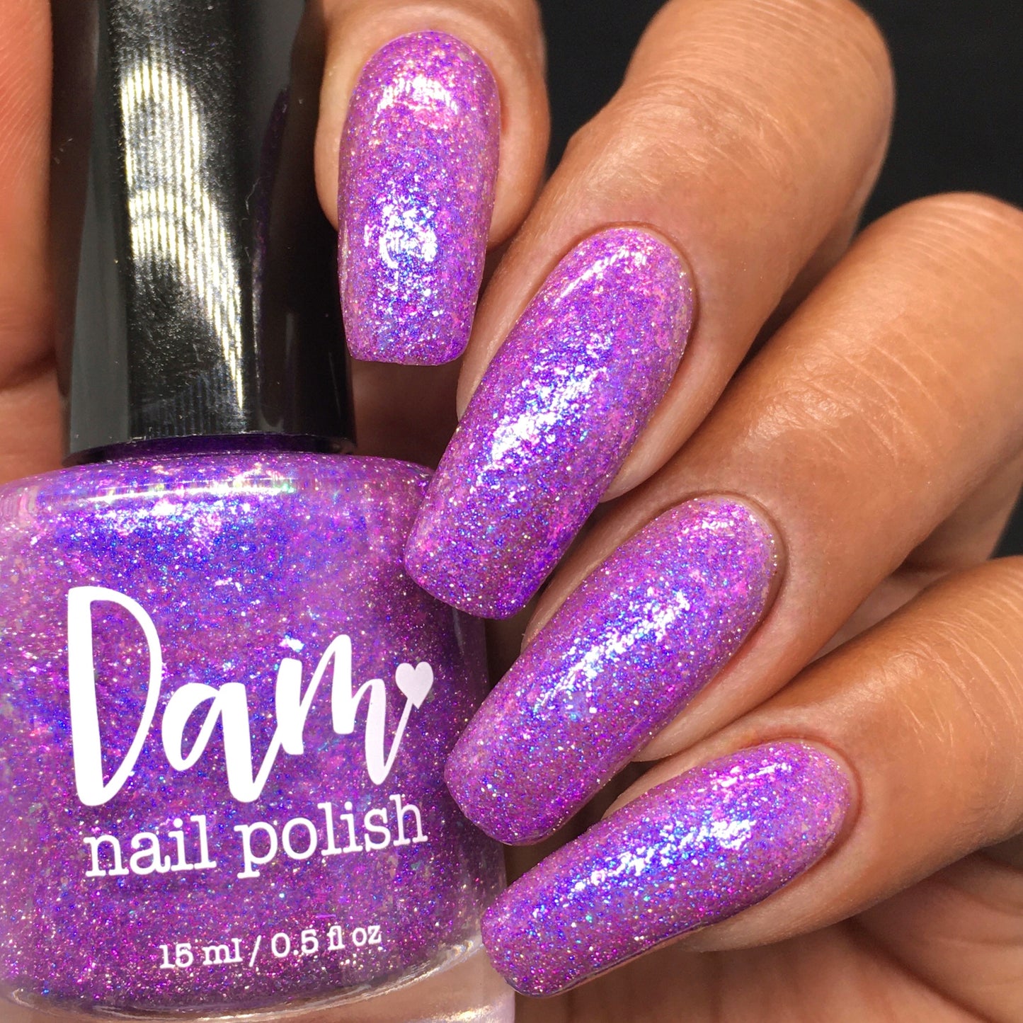 No Shady Business - Purple Flakie Nail Polish - Purple Reflective Nail Polish - Glitter Nail Polish - Aquarius Birthday Duo - Dam Nail Polish