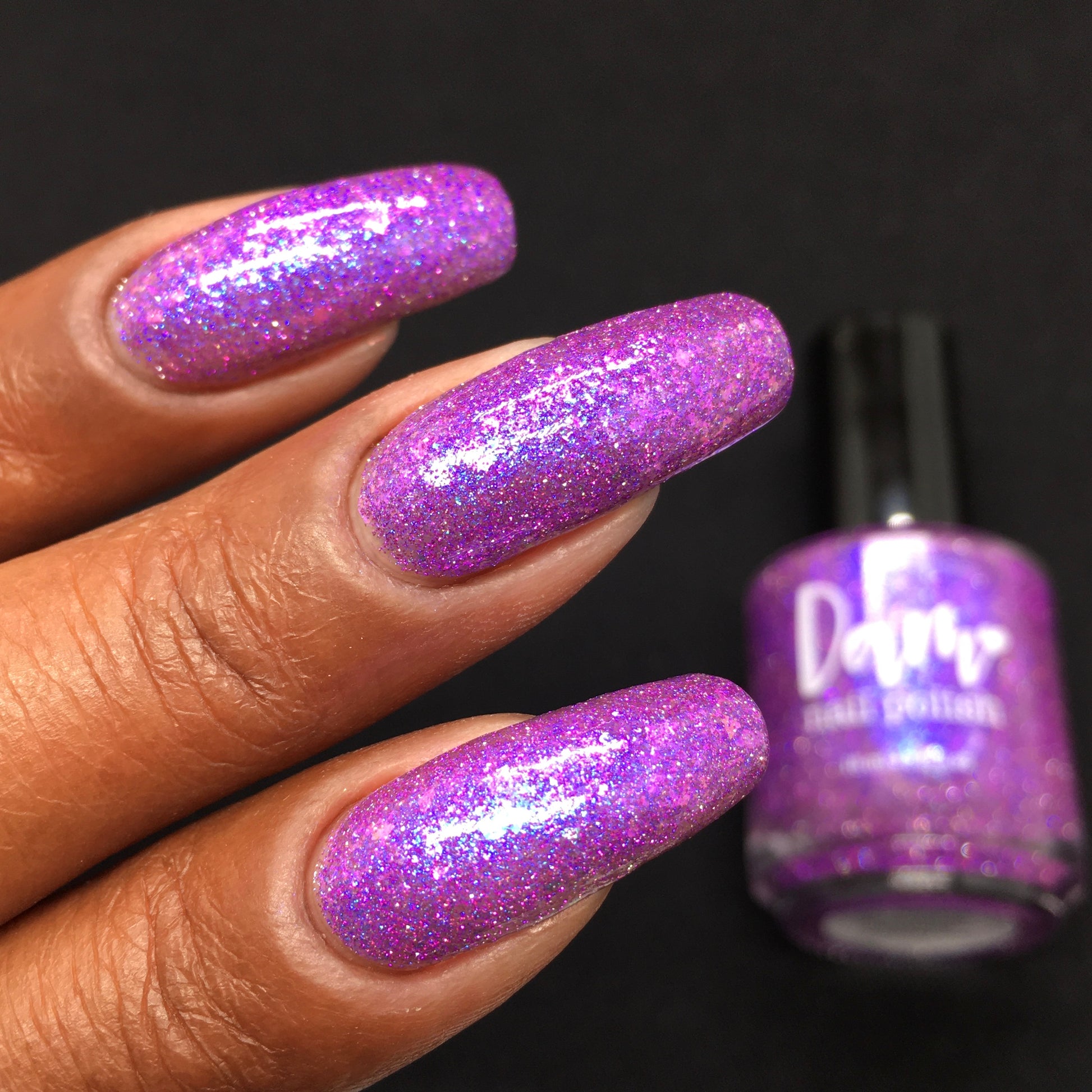 No Shady Business - Purple Flakie Nail Polish - Purple Reflective Nail Polish - Glitter Nail Polish - Aquarius Birthday Duo - Dam Nail Polish