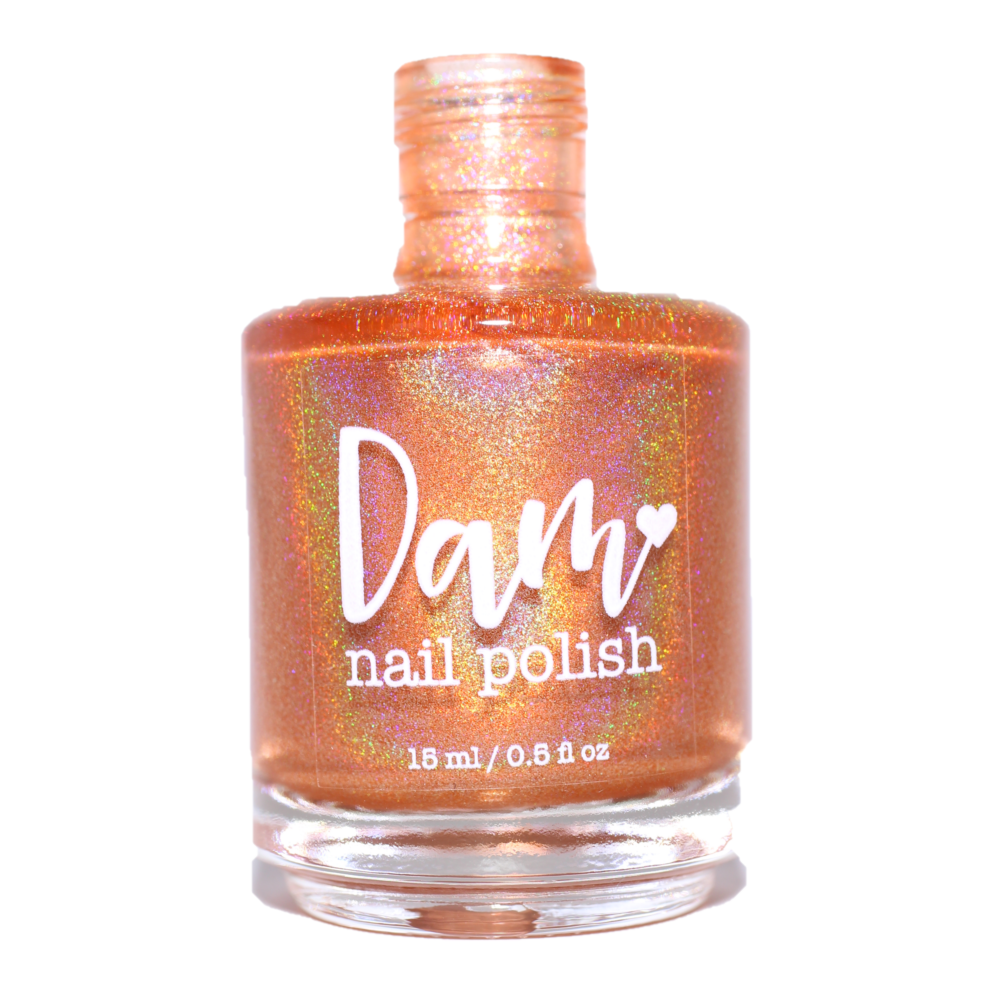 Obviously Orange - Seriously Rainbows - Holographic Nail Polish - Dam Nail Polish