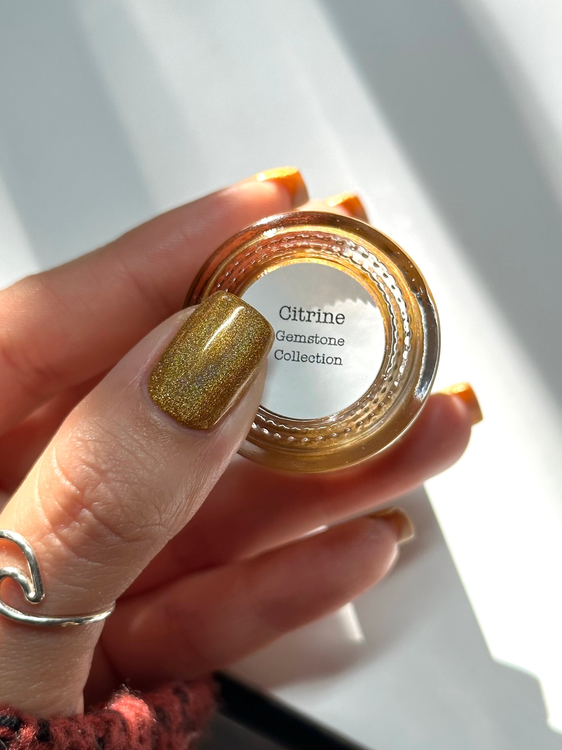 Citrine - Yellow Orange Holographic Polish - Gemstone Collection Pt. 4 - Dam