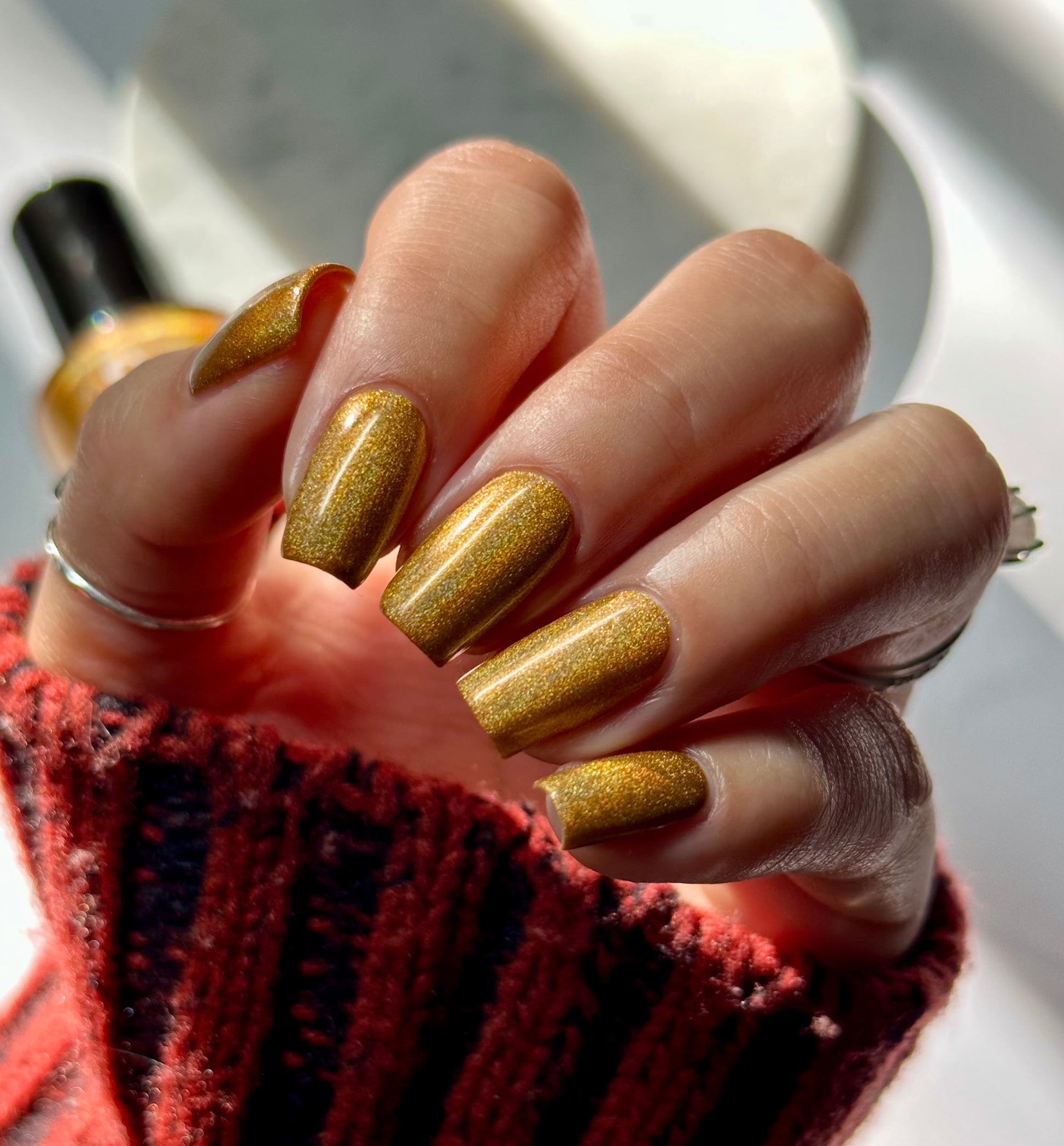 Citrine - Yellow Orange Holographic Polish - Gemstone Collection Pt. 4 - Dam