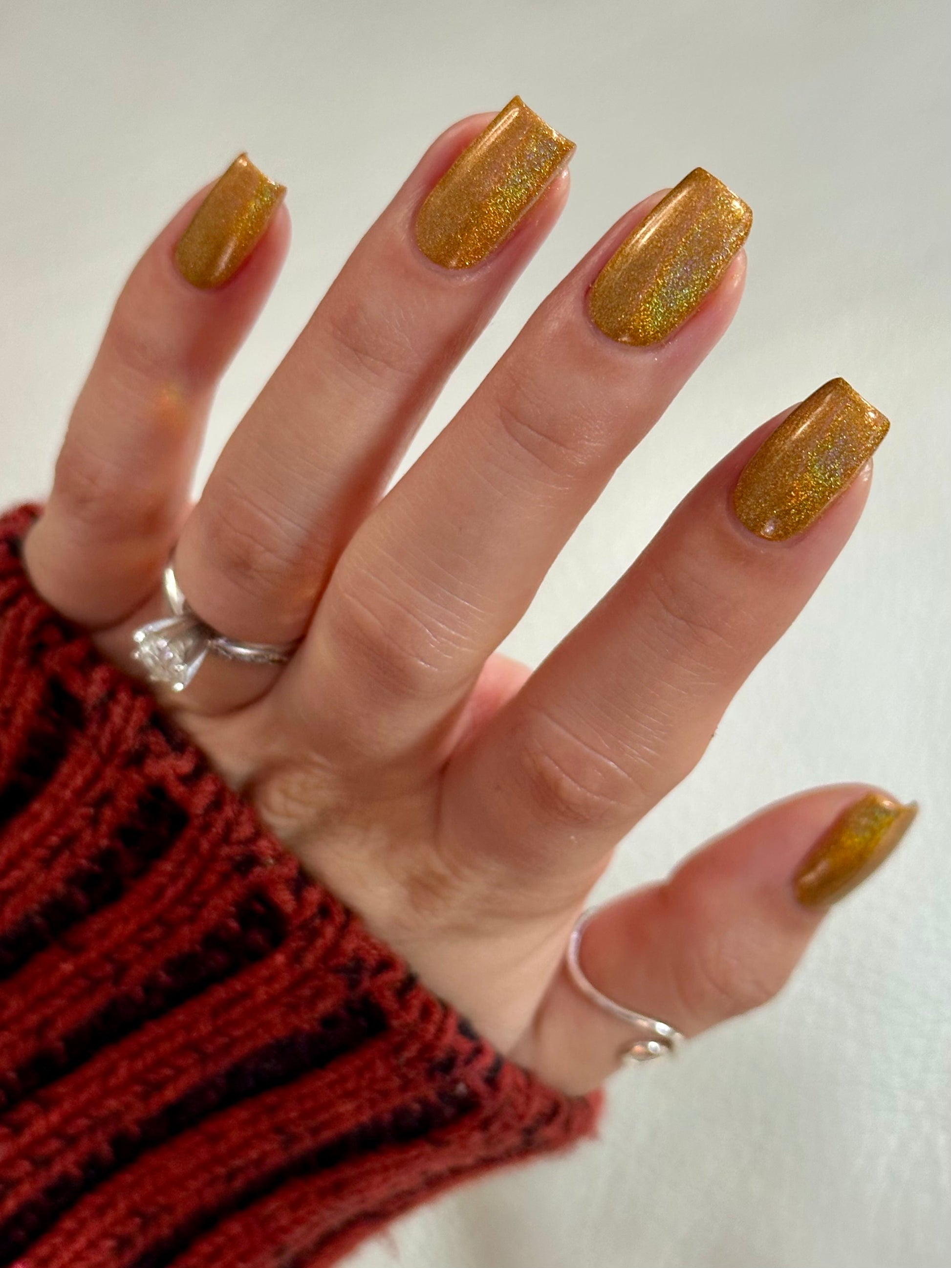 Citrine - Yellow Orange Holographic Polish - Gemstone Collection Pt. 4 - Dam