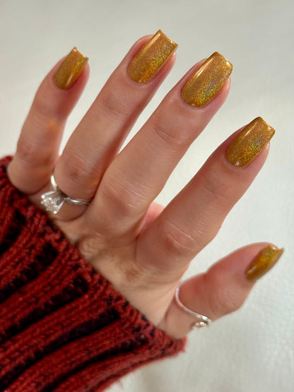 Citrine - Yellow Orange Holographic Polish - Gemstone Collection Pt. 4 - Dam
