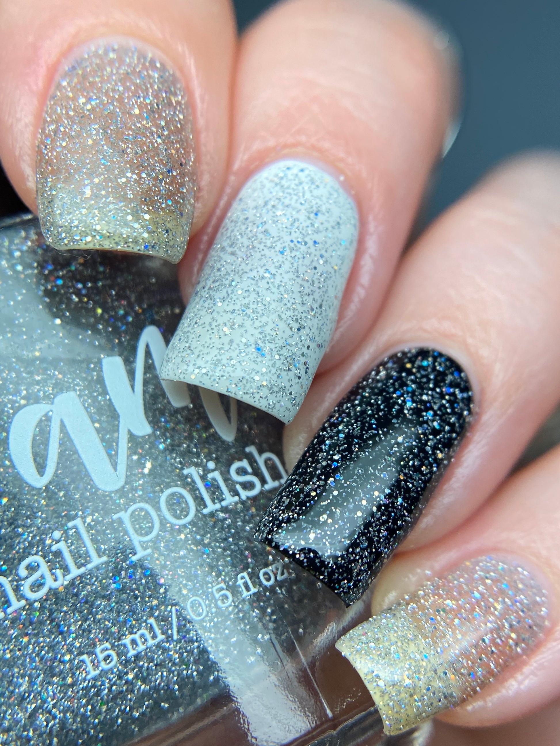 Go Fish - Silver Holographic Reflective Glitter Nail Polish - Dam Nail Polish