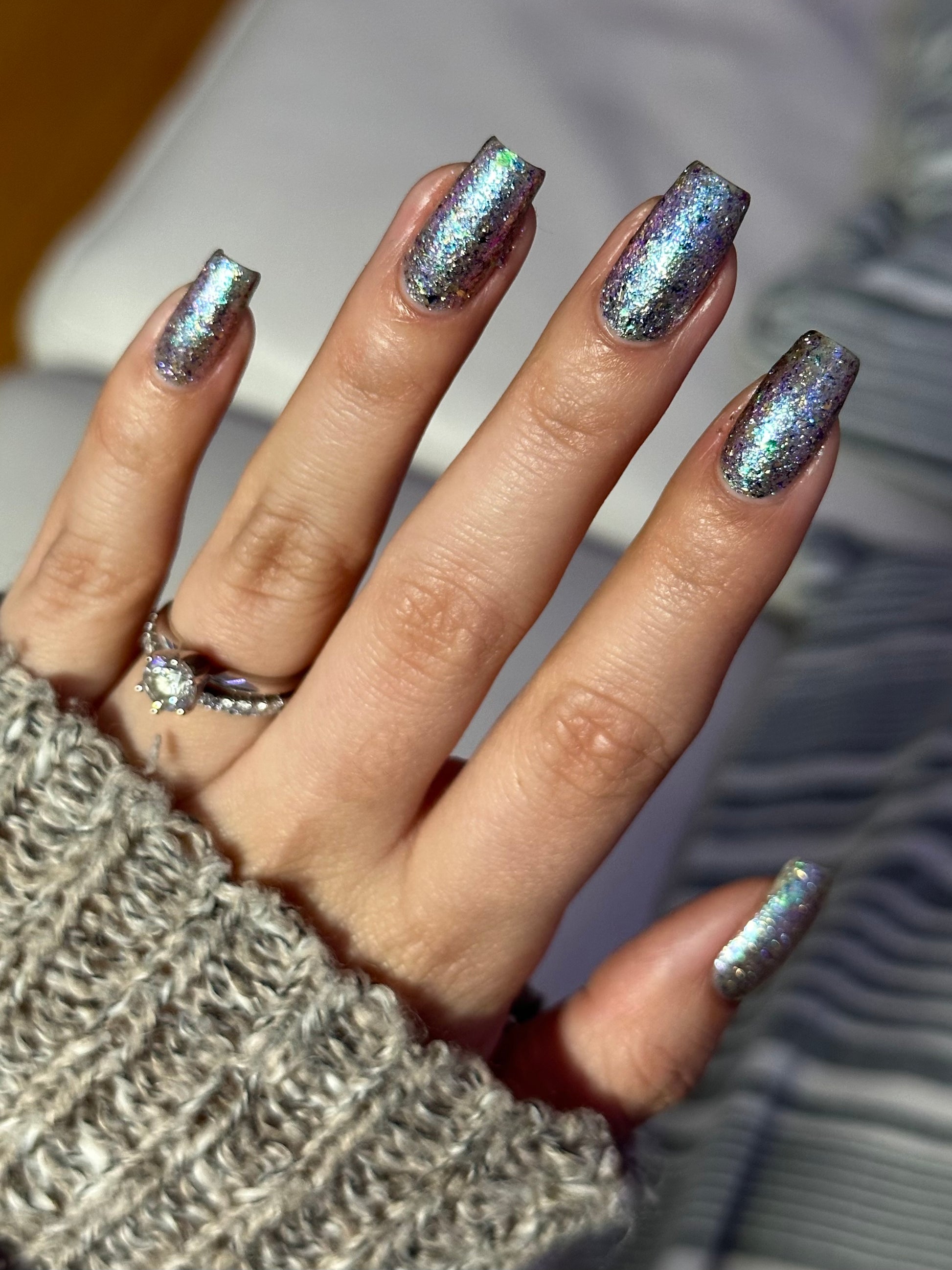 I ♥️ U 1,000 - Flakie Nail Polish - Facebook Fans Custom - Dam Nail Polish