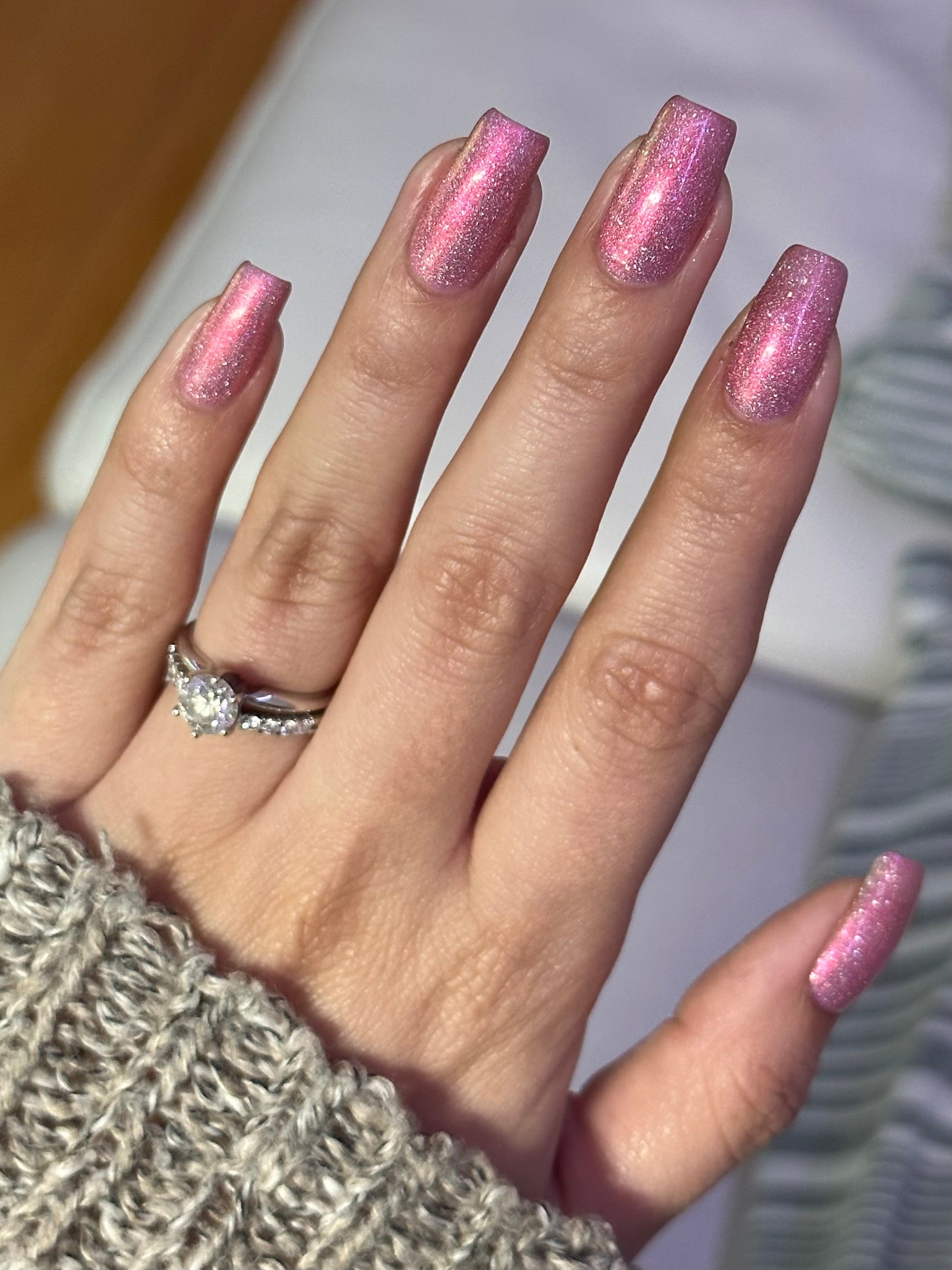 I Wear My ❤️ On My Nails - Pink Holo Nail Polish - Pink Shimmer Nail Polish - Valentine's Day Duo - Dam Nail Polish