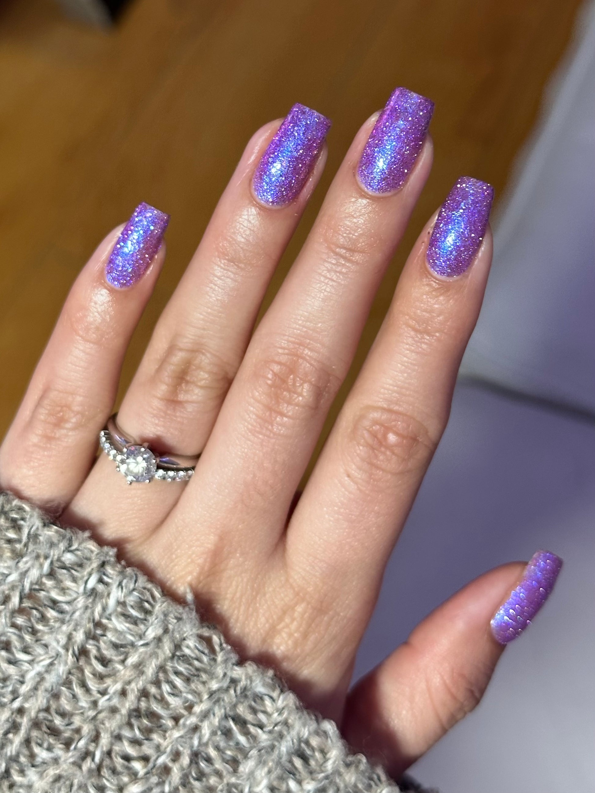 No Shady Business - Purple Flakie Nail Polish - Purple Reflective Nail Polish - Glitter Nail Polish - Aquarius Birthday Duo - Dam Nail Polish