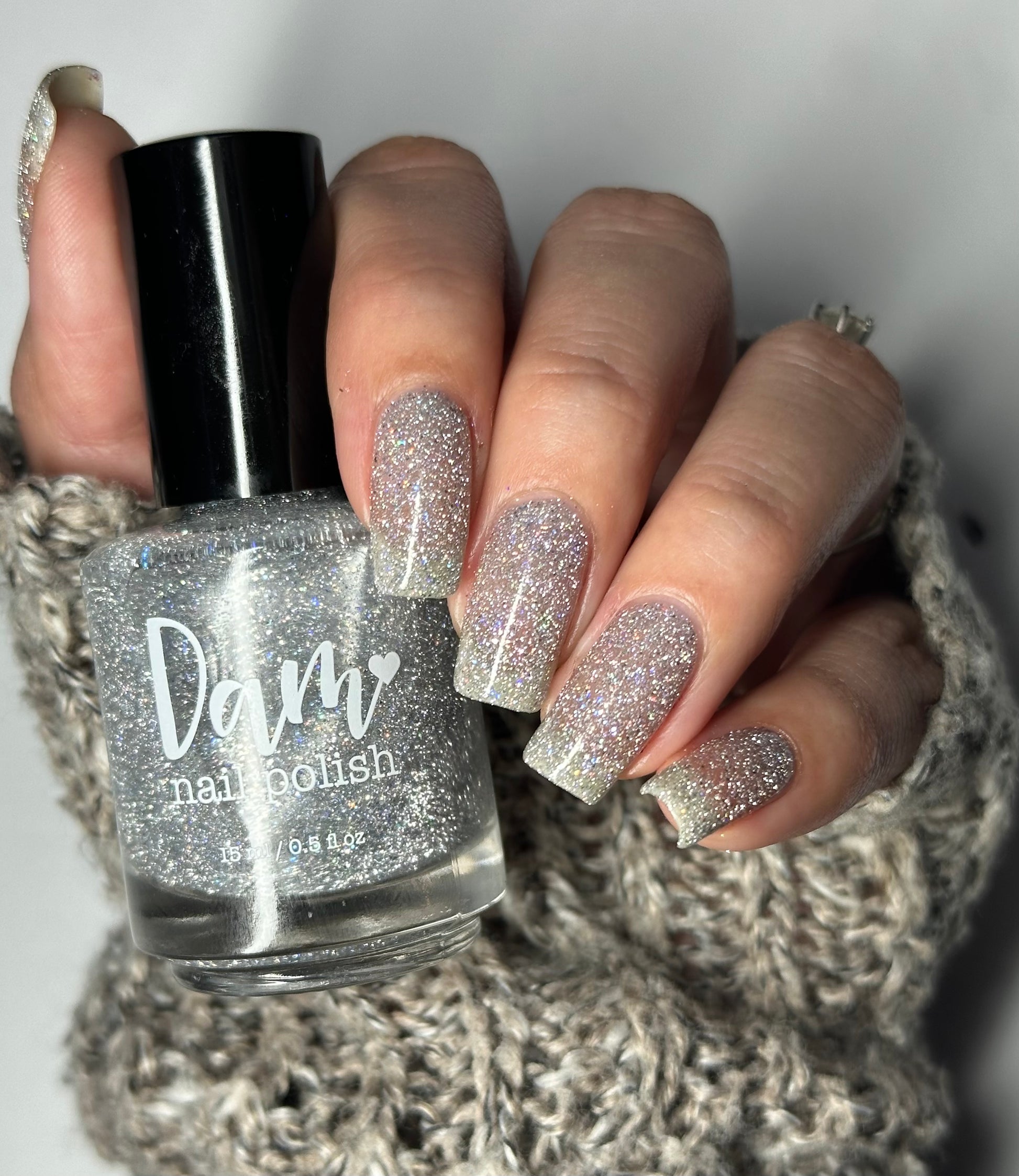 Go Fish - Silver Holographic Reflective Glitter Nail Polish - Dam Nail Polish