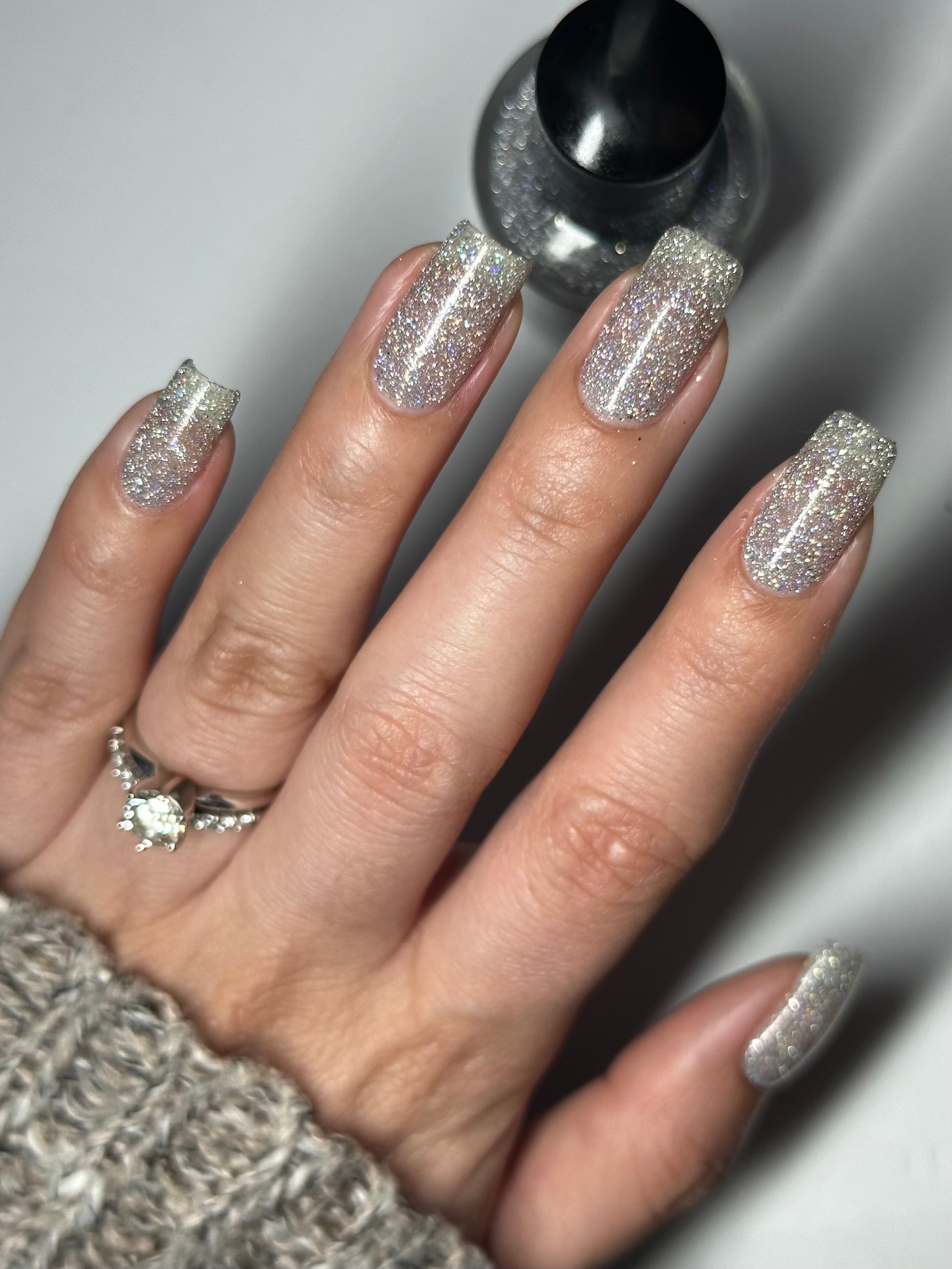 Go Fish - Silver Holographic Reflective Glitter Nail Polish - Dam Nail Polish