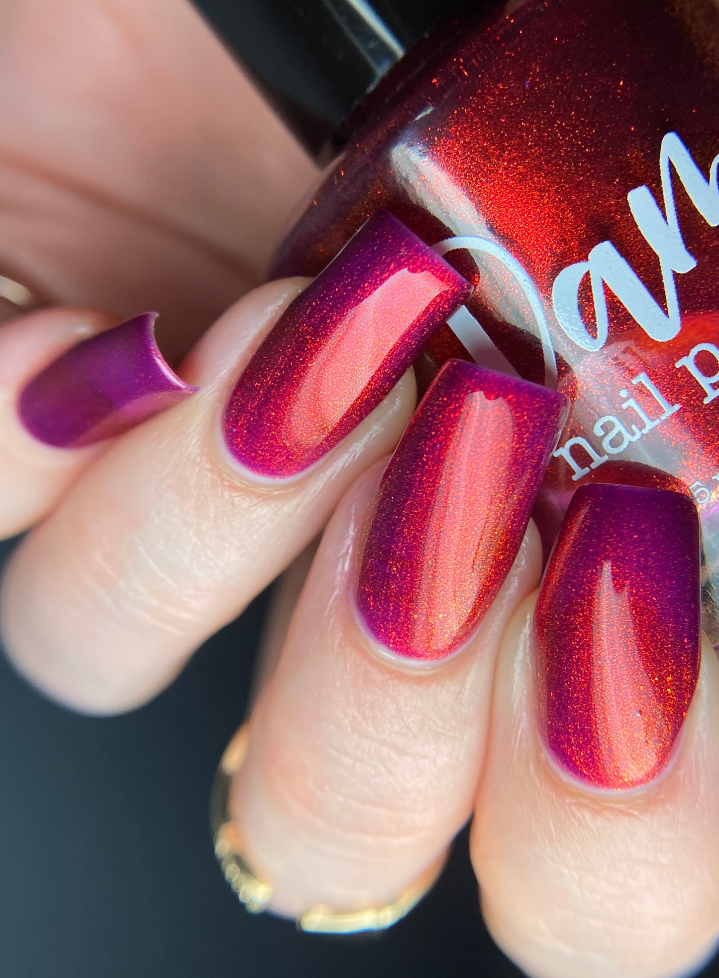 Jingle Berries - Red Shimmer Nail Polish - Polish of the Month - Nov 2022