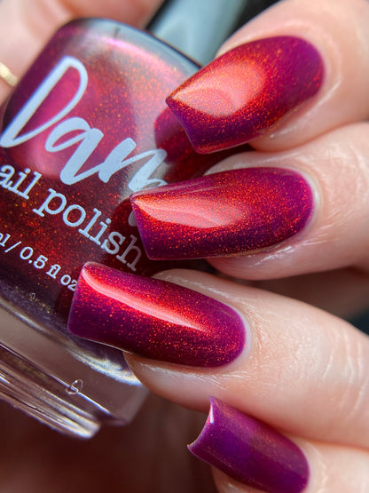 Jingle Berries - Red Shimmer Nail Polish - Polish of the Month - Nov 2022