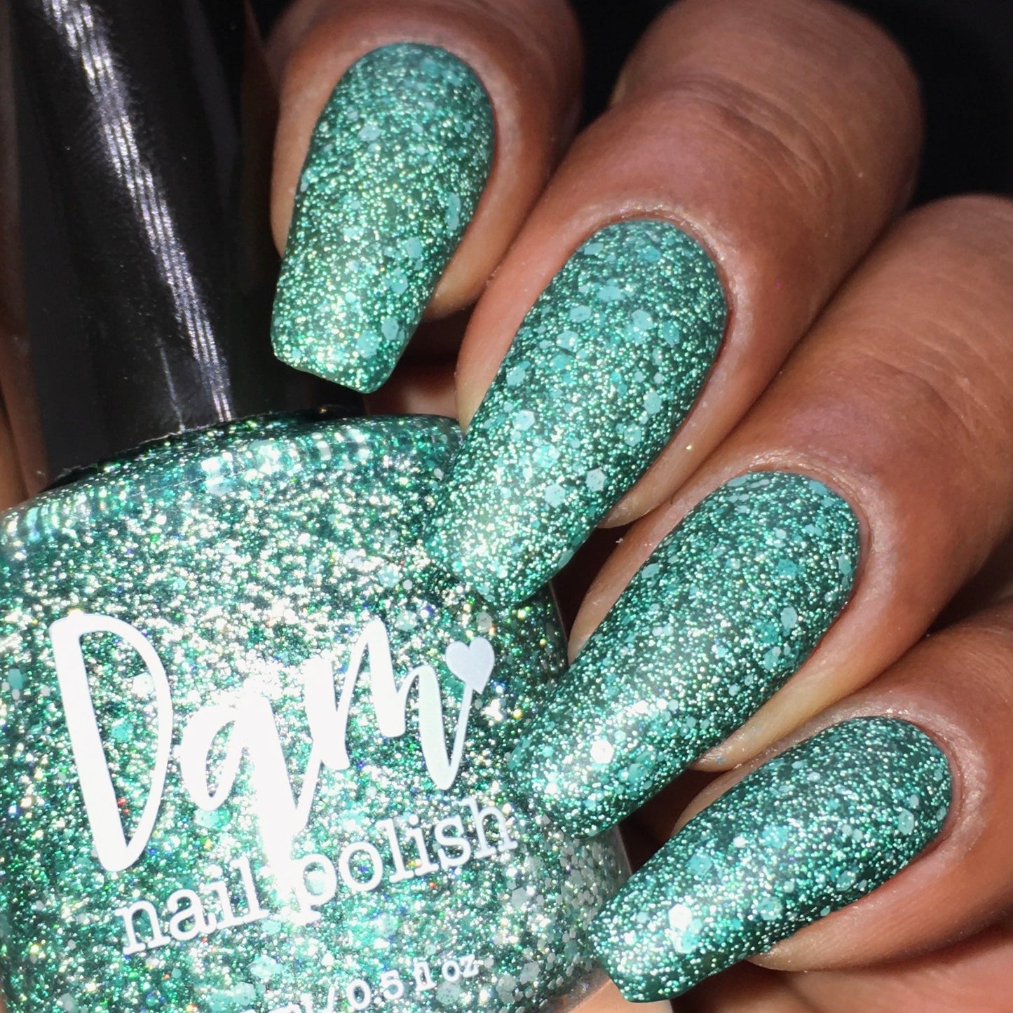 Snooze Till Spring - Teal Reflective Glitter Nail Polish - Hibernation Collection - Dam Nail Polish