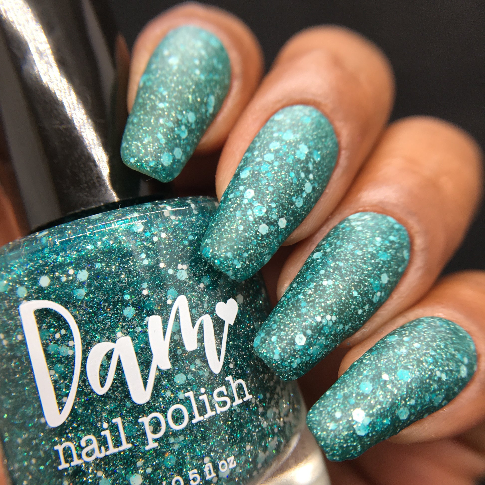 Snooze Till Spring - Teal Reflective Glitter Nail Polish - Hibernation Collection - Dam Nail Polish