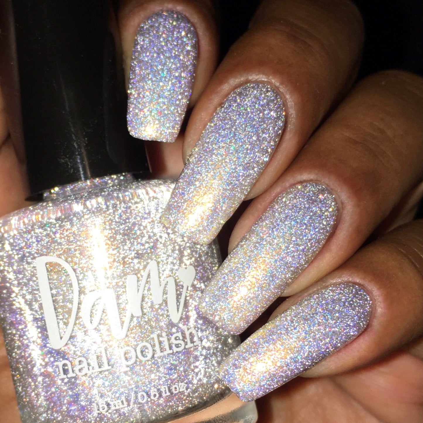 Take That Risk - Yellow Gold Shimmer - Silver Reflective Glitter Nail Polish - Life is Short Collection