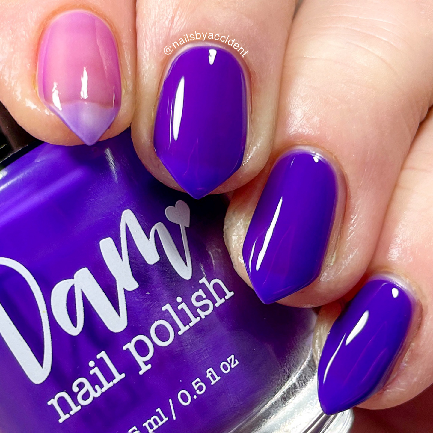 Vanishing Violet - Thermal Nail Polish - Clearly Rainbows Collection - Dam