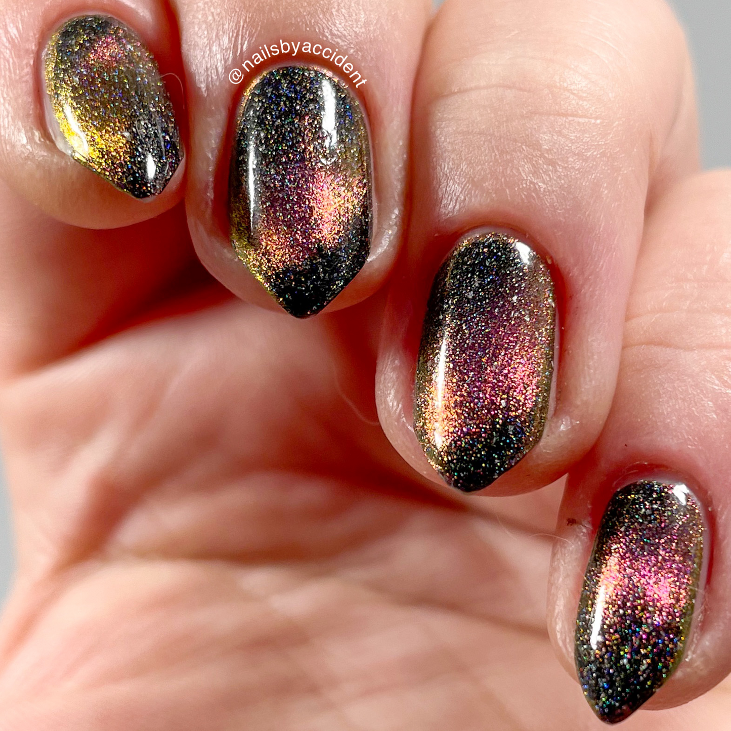 Blazar - Rose Gold/Bronze/Green Magnetic Holographic Nail Polish - Astronomical 2 Collection - Dam