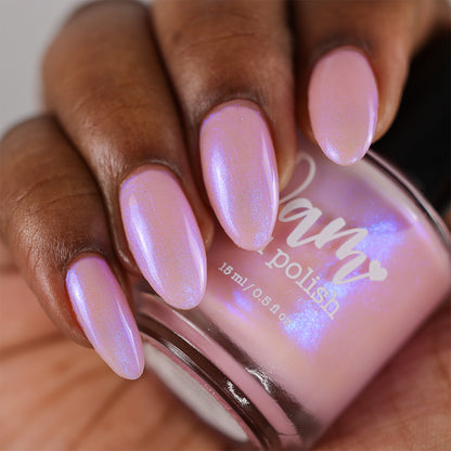 A Whimsical Dream - Pink Tinted Shimmer Nail Polish - Jan 2023 Polish of the Month
