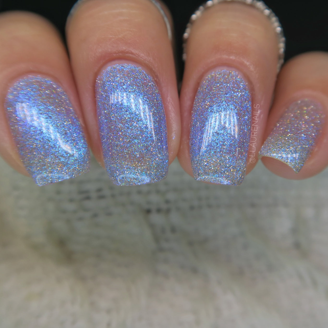 Choose Happiness - Teal Blue Shimmer - Silver Reflective Glitter Nail Polish - Life is Short Collection