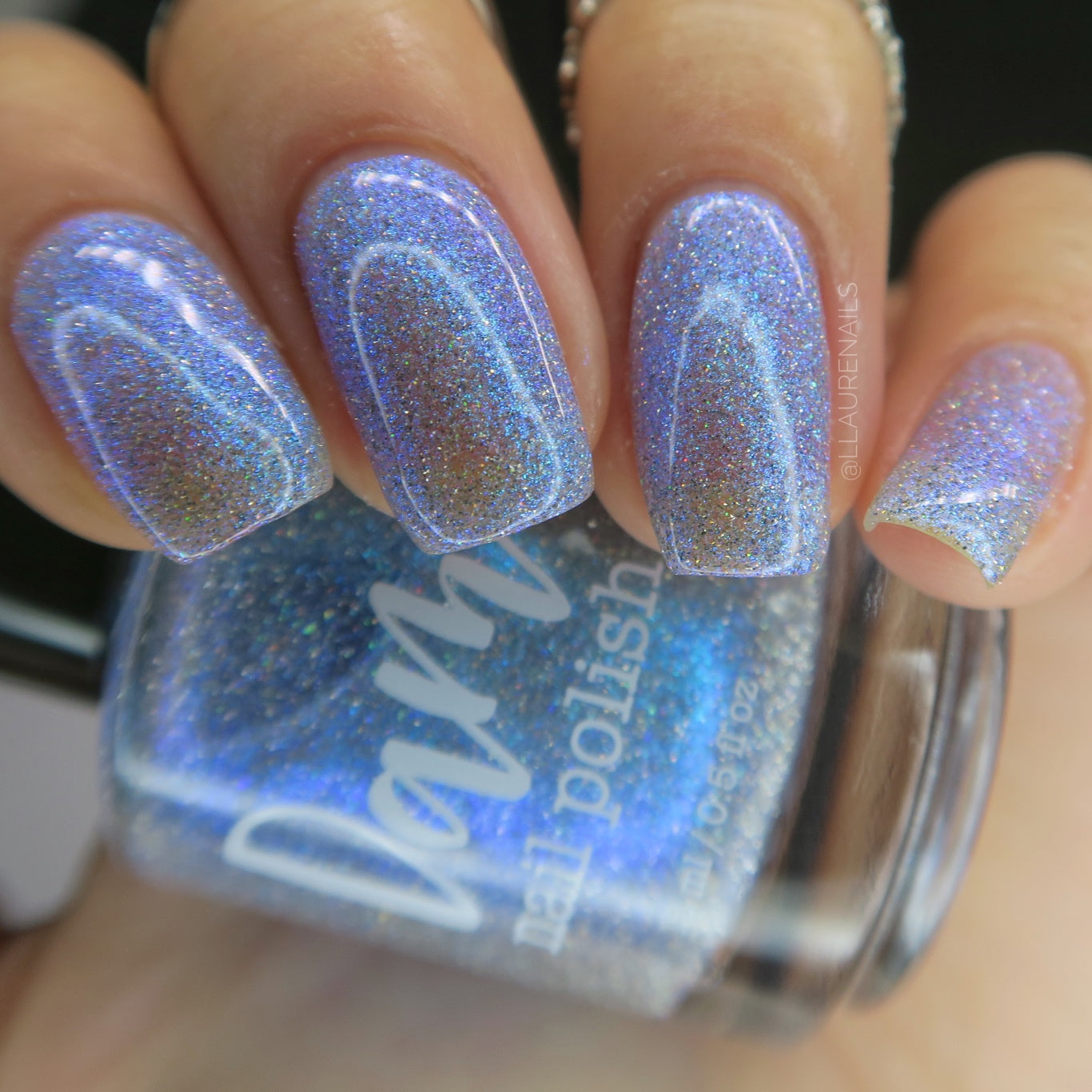 Choose Happiness - Teal Blue Shimmer - Silver Reflective Glitter Nail Polish - Life is Short Collection
