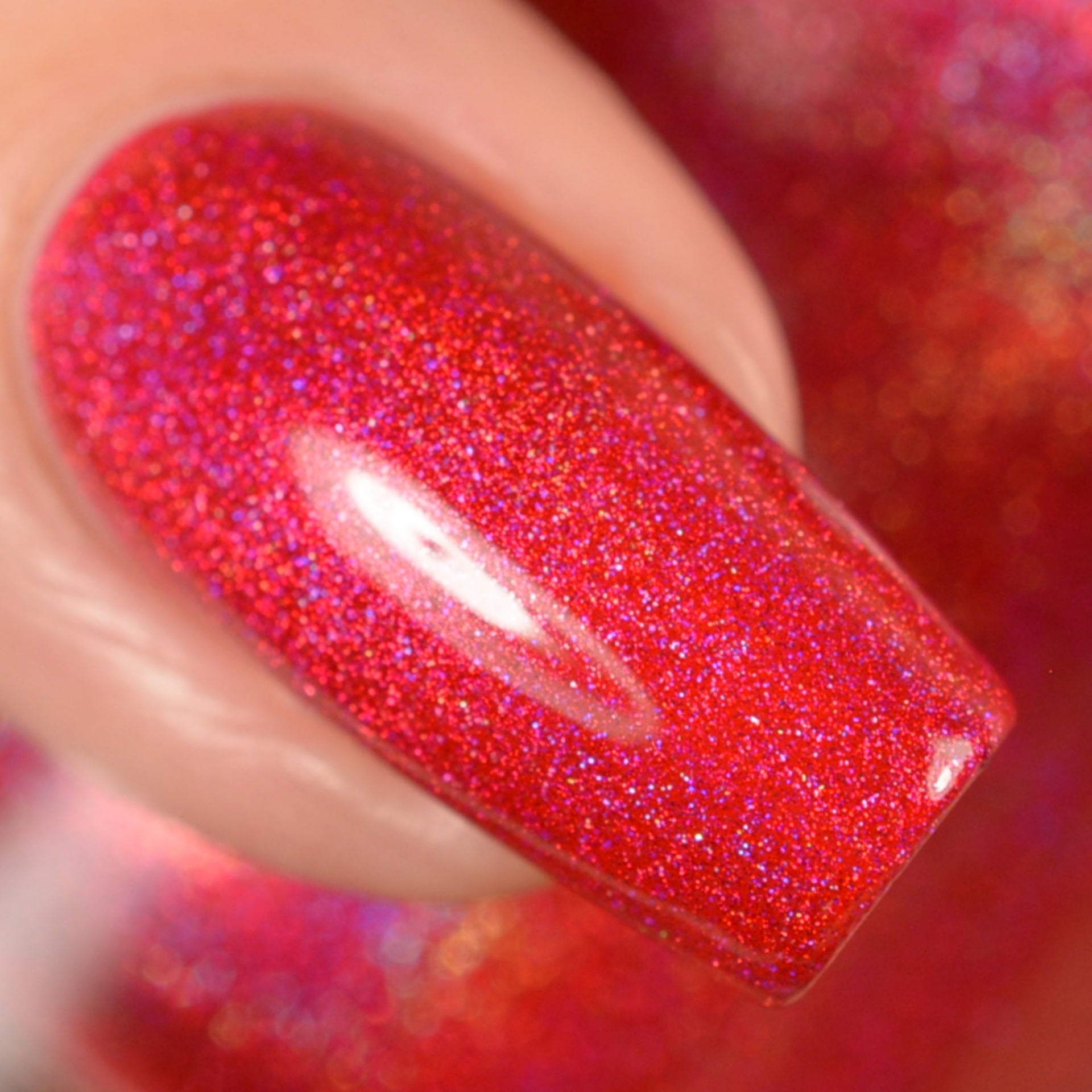 Ruby - Red Holographic Polish - Gemstone Collection Pt. 3 - Dam Nail Polish