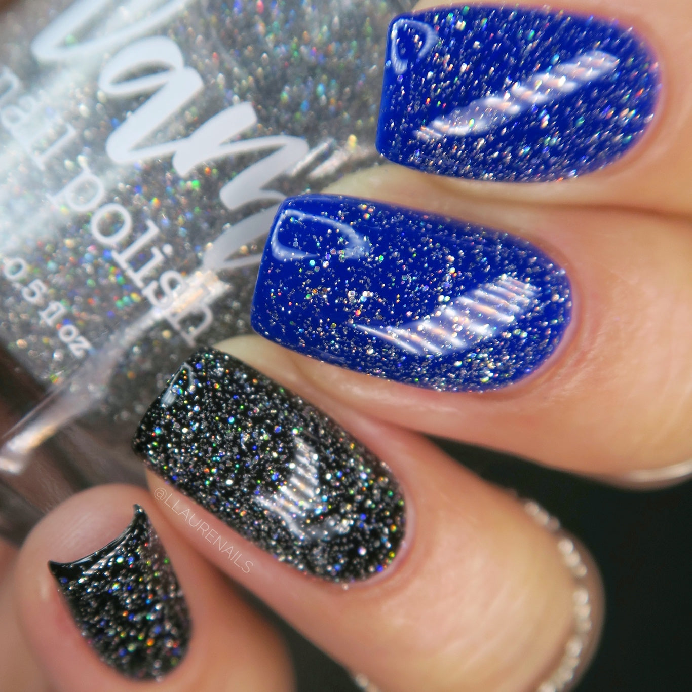 Go Fish - Silver Holographic Reflective Glitter Nail Polish - Dam Nail Polish