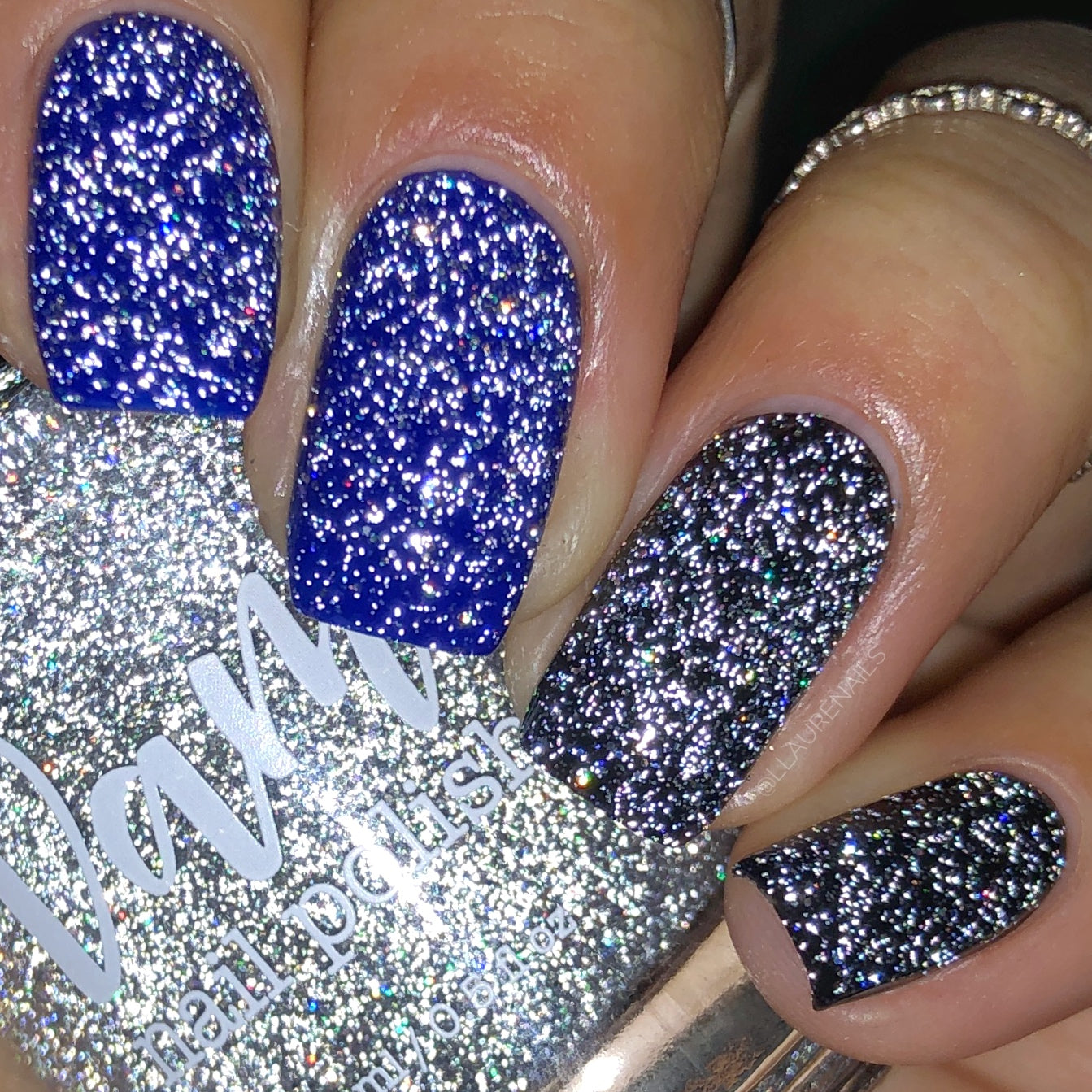 Go Fish - Silver Holographic Reflective Glitter Nail Polish - Dam Nail Polish