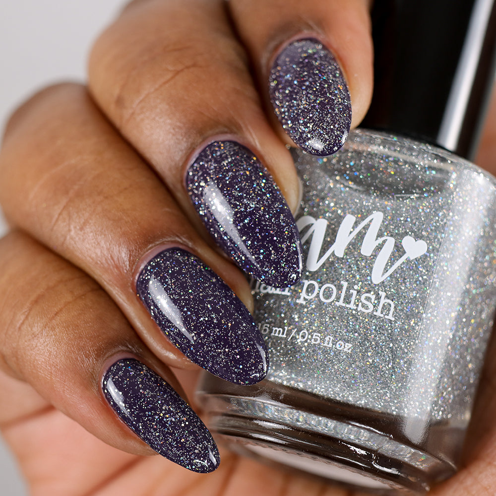 Go Fish - Silver Holographic Reflective Glitter Nail Polish - Dam Nail Polish