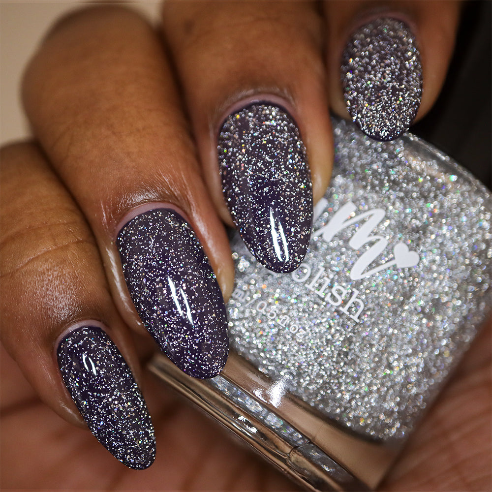 Go Fish - Silver Holographic Reflective Glitter Nail Polish - Dam Nail Polish