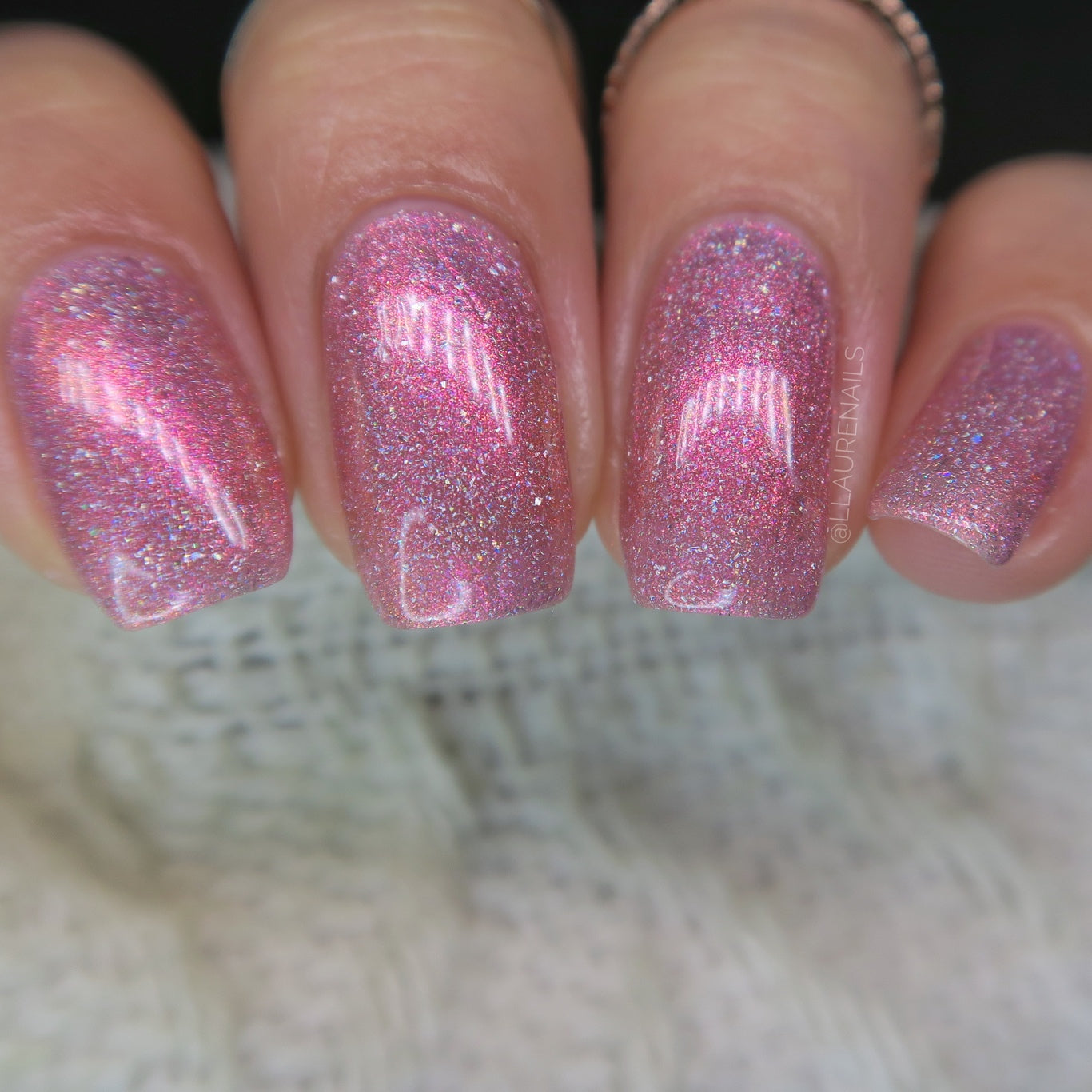 I Wear My ❤️ On My Nails - Pink Holo Nail Polish - Pink Shimmer Nail Polish - Valentine's Day Duo - Dam Nail Polish