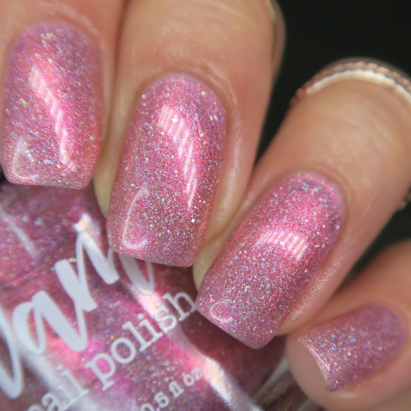 I Wear My ❤️ On My Nails - Pink Holo Nail Polish - Pink Shimmer Nail Polish - Valentine's Day Duo - Dam Nail Polish