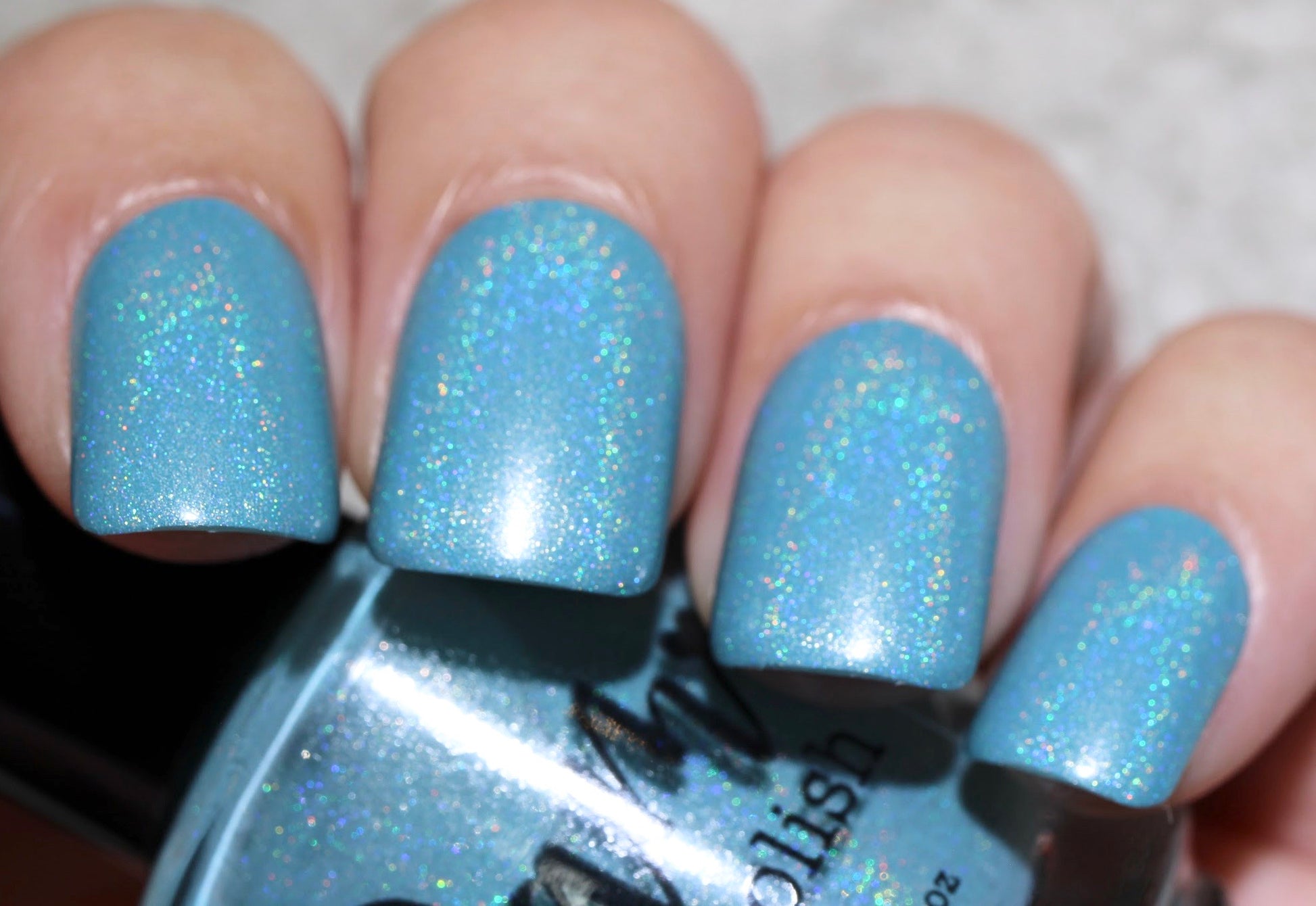 Turquoise - Light Blue Holographic Polish - Gemstone Collection Pt. 4 - Dam Nail Polish