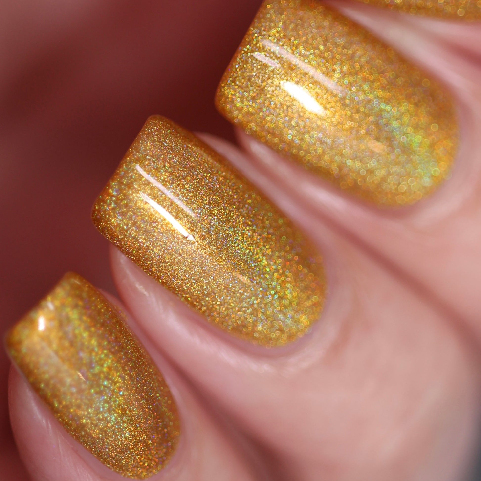 Citrine - Yellow Orange Holographic Polish - Gemstone Collection Pt. 4 - Dam