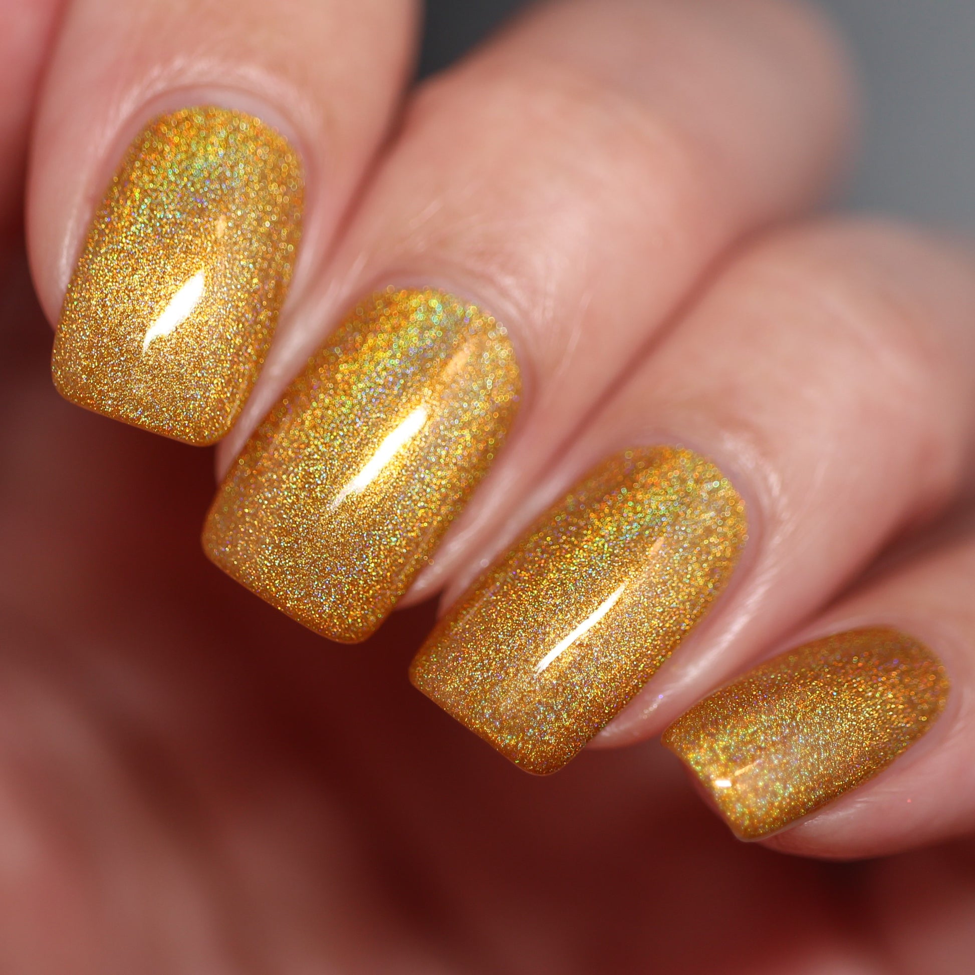 Citrine - Yellow Orange Holographic Polish - Gemstone Collection Pt. 4 - Dam