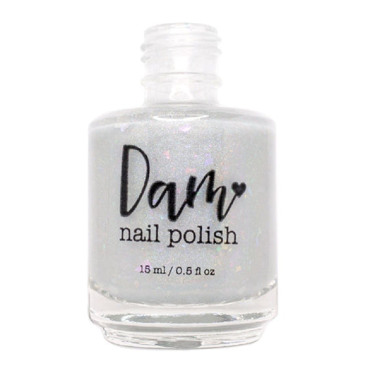 Opal - White Flakie Holographic Polish - Gemstone Collection Pt. 4 - Dam Nail Polish