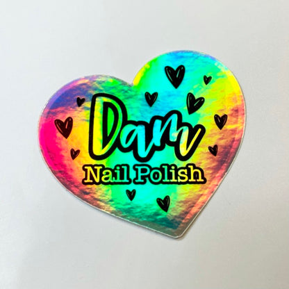 Dam Holographic Heart Sticker