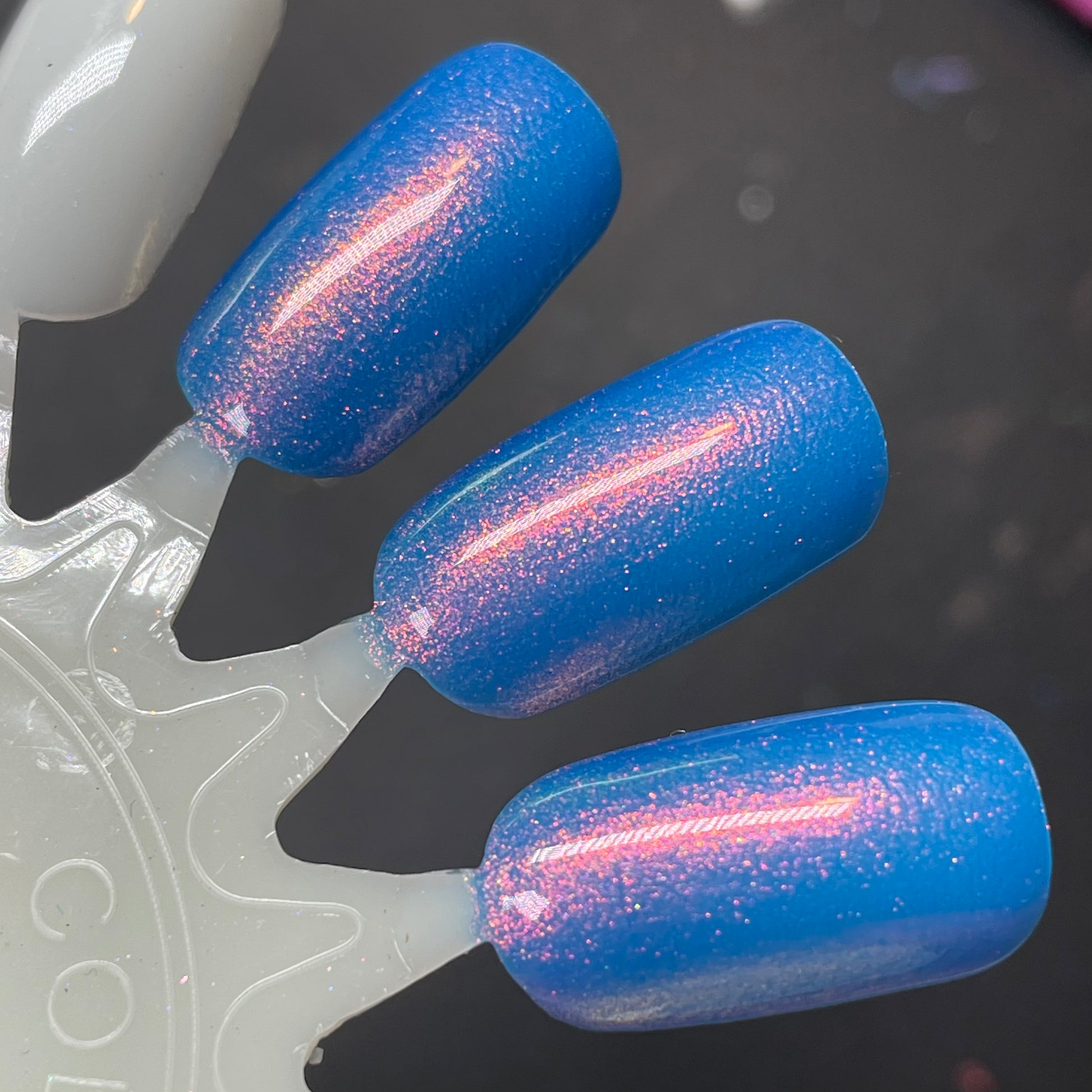 GTFO My Uterus - Blue Shimmer Nail Polish - Abortion Funds Org Polish - Dam